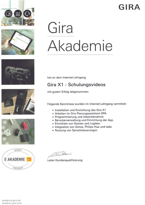 Gira X1 Schulung