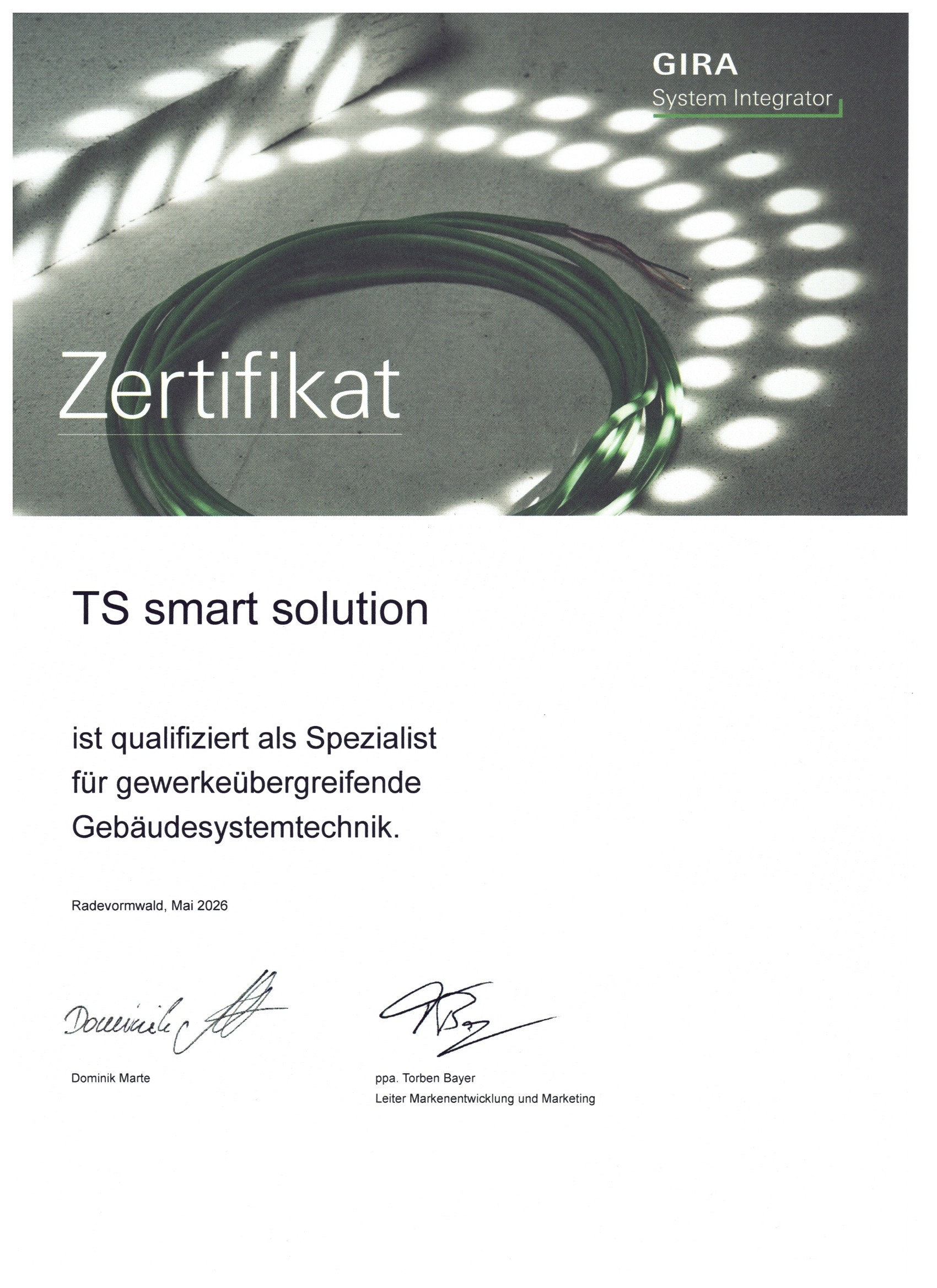gewerkeübergreifende Gebäudesystemtechnik