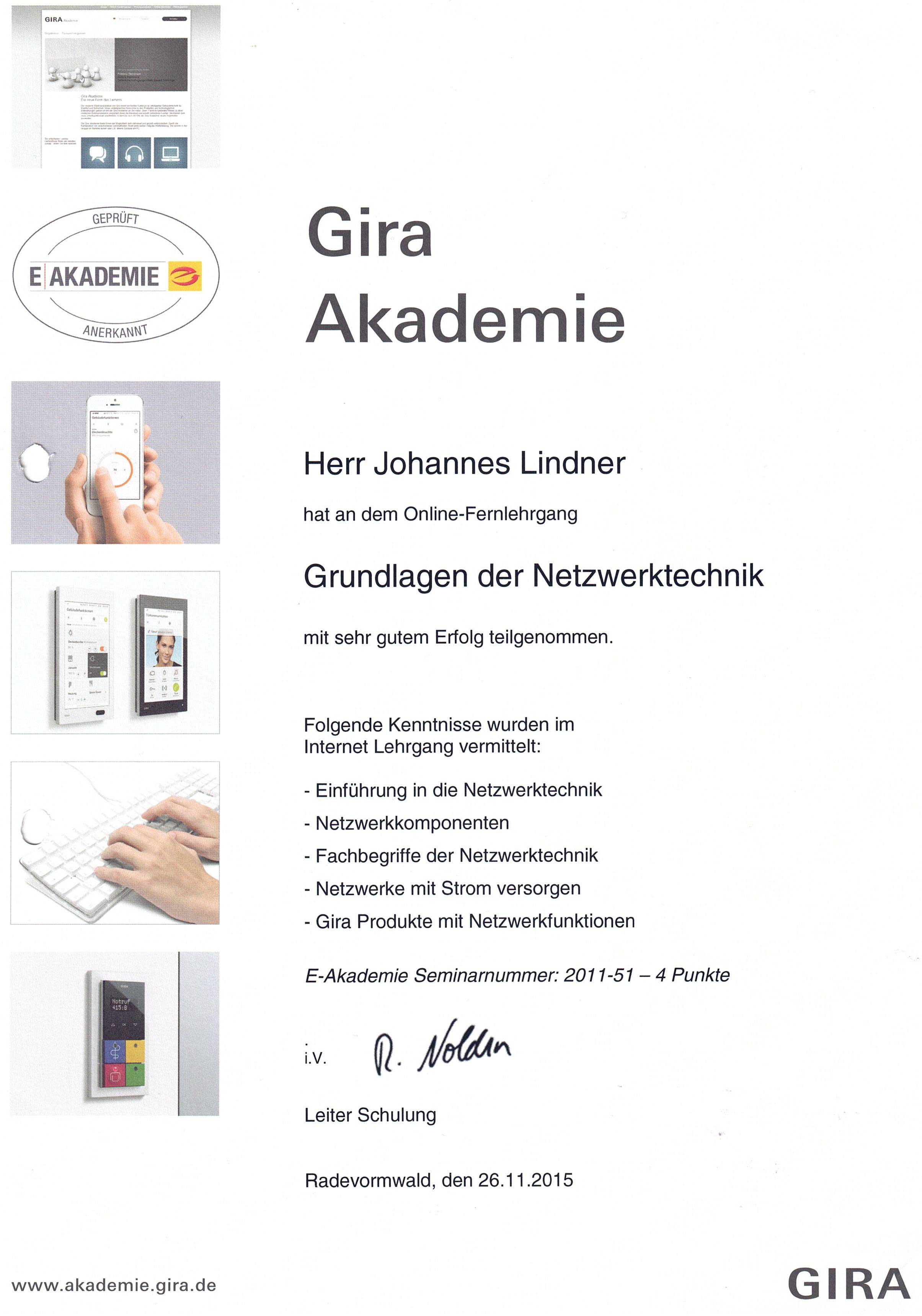 Gira Netzwerktechnik-Schulung